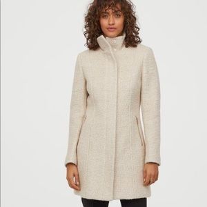 Short wool blend coat (Light Beige)